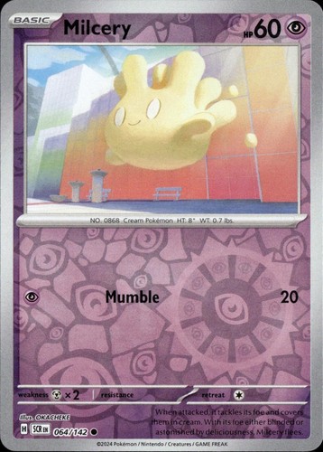 milcery pokemon card full art Milcery - SV057/SV122 Shiny Holo Rare main image 0