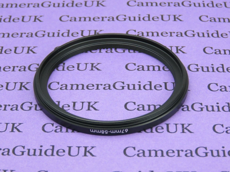 67mm-58mm Male-Female Stepping Step Down Filter Ring Adapter 67-58  - Image 2 of 2