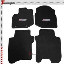 For 09-13 Honda Fit Hatchback Black Nylon Floor Mats Interior Carpet w/ Mugen
