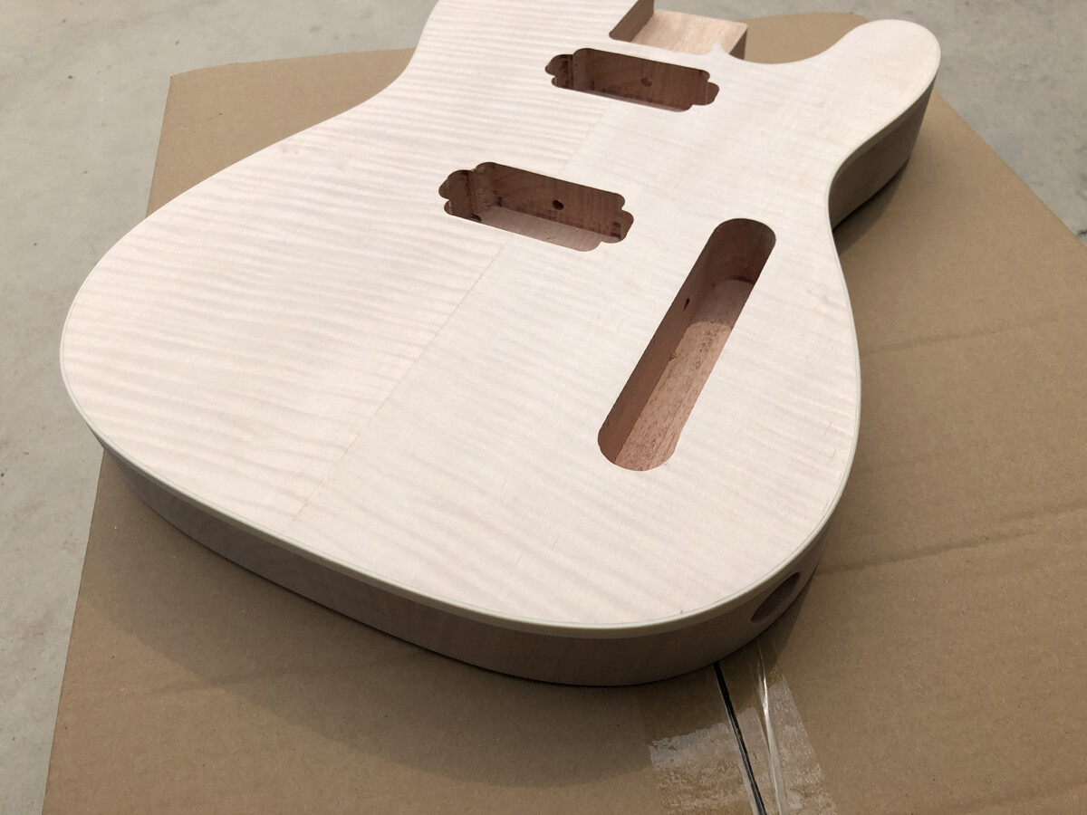 Unfinished Electric Guitar Body Mahogany Flame Maple Veneer Diy Guitar bodies eBay