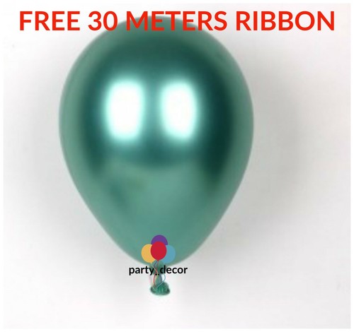 10-20 PALLONCINI CROMATI LATTICE METALLIZZATO PERLA 12" Elio Compleanno Festa Palloncini - Foto 8 di 17