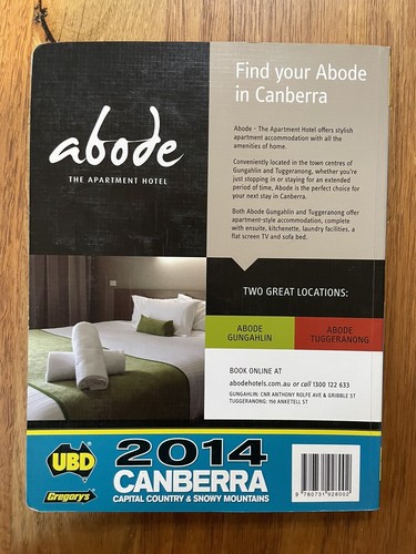 Canberra Street Directory 2014 Edition by UBD Gregorys Paperback - Foto 2 di 4