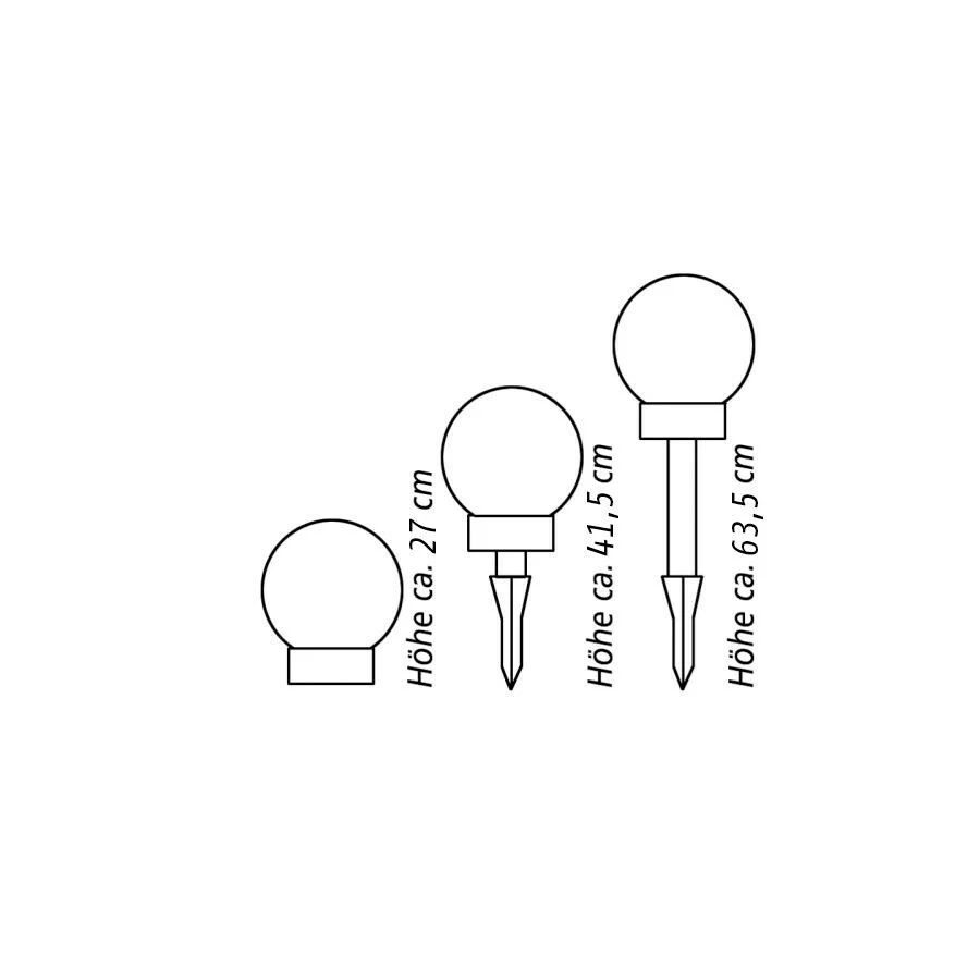 LED-Solar-Kugelleuchte Kugellampe Leuchtkugel Solarlampe Gartenlampe Lichtkugel - Bild 4 von 4
