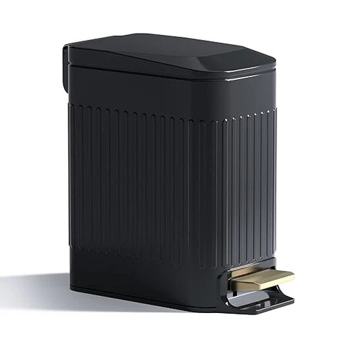 Bote de Basura de Baño Pequeño con Tapa Cierre Suave-Basura de Paso Delgado.2024