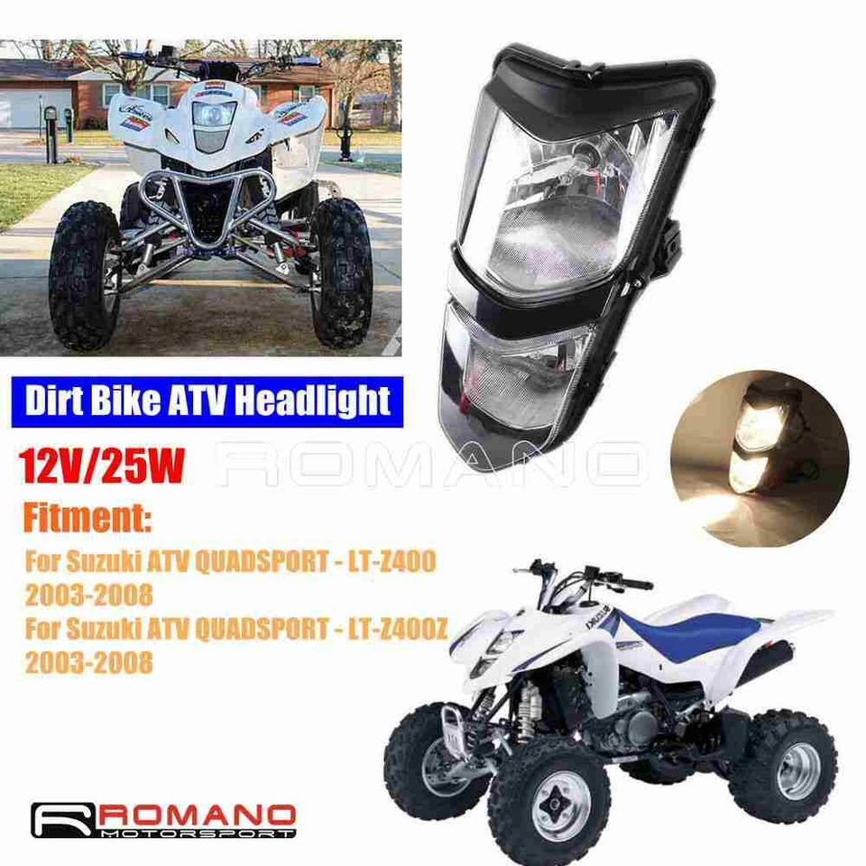 For Kawasaki KFX400 Suzuki ATV QUADSPORT LTZ400 LT-Z400 03-08 12V Bulb Headlight - Image 3 of 4