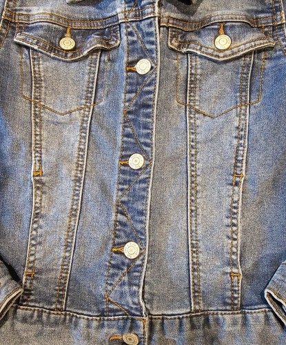 Mudd Size 14 Old Navy Blue Denim Jean Jacket EUC - Picture 2 of 4