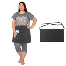 Unisex Waist/Half Bistro Server Aprons w. Pockets. Plus Size Apron XL XXL or ...