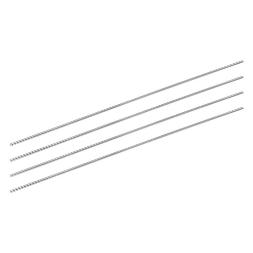 304 Edelstahl Runde Stäbe 3mm x 350mm Stabile Stangen Paket von 4