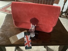 REDUCED! Cambridge Satchel Orange Suede Clutch Tassle Bag