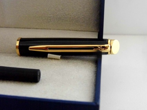 STYLO BILLE WATERMAN DE LUXE PARIS PLAQUE OR COFFRET BOIS TRES BON ETAT - Picture 6 of 6