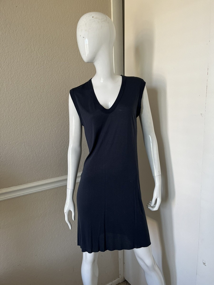 RICK OWENS NWT! Navy Blue Silk/Viscose VICIOUS S/S 14
