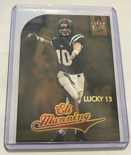 2004 Fleer Ultra, Lucky 13 Gold Medallion, Die Cut, #201, Eli Manning (RC) - 第 4/4 張圖片