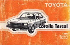 1980 Toyota Tercel Owners Manual OEM Original Owner User Instruction Guide Book