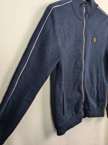 Next mens size Small full zip navy blue jacket with pockets - Picture 2 of 9