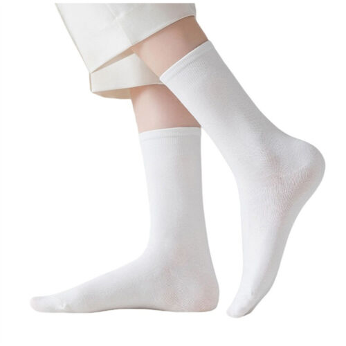 5 Pairs Women Casual Cotton Mid Calf Socks High Elastic Outdoor Sports Socks - Picture 3 of 17