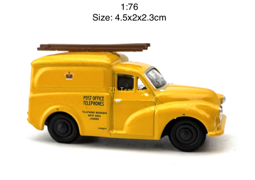 ZD 1:76 Yellow Morris Truck Post Office Vintage Model Diecast Metal Car BN - Picture 2 of 5