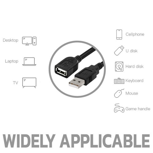 3FT 5FT 10FT 15FT 30FT USB 2.0 Male to Female Extension Extender Cable Cord US - Picture 9 of 31