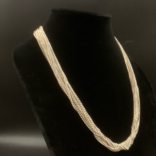 Vintage 925 Italy Sterling Silver Multi-Strand Necklace & Bracelet Luxury Set - Picture 10 of 22