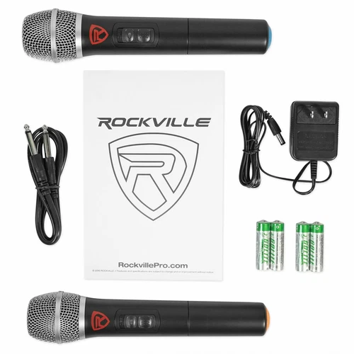 Rockville RWM1202VH VHF Wireless Dual HandHeld Microphone System/Metal Receiver - Picture 5 of 6