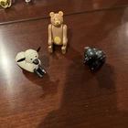 Vintage Fisher-Price Little People Farm Animals: Black Pig, Sheep Hex Screw Bear