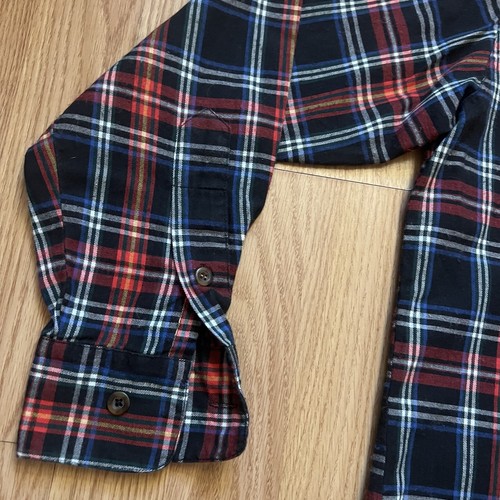 Rafaella Women’s 100% Cotton Button Down Plaid Flannel Top Size 8 Holiday Colors - Picture 4 of 8