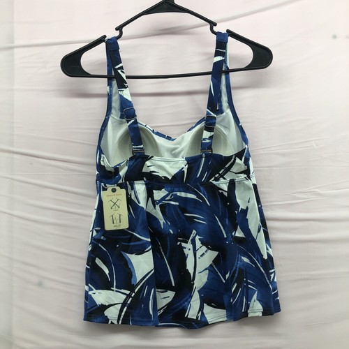Tankini top St Johns Bay blu bianco supporto busto taglia 8 donna abbigliamento estivo nuovo - Foto 7 di 12