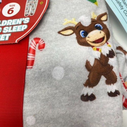 Reindeer In Here Kids' Pajama Set Sz 6 Christmas Pjs - Picture 5 of 5