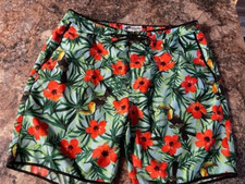 Trunks Surf  Swim Co. Size 38 Tropical Floral Swim Board Shorts lined p24 