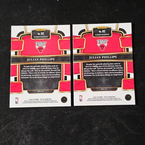 2023 24 PANINI SELECT JULIAN PHILLIPS RC CONCOURSE BASE 2LOT DD1 - Picture 2 of 2