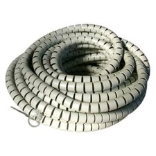 Techly Guaina Raccoglicavi Diametro 20mm a Spirale 30m Grigio