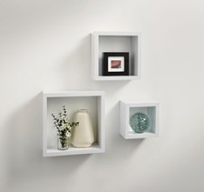 Cali Wall Floating Cube Box Shelf Set of 3 Walls Storage Shelves Shelving Unit