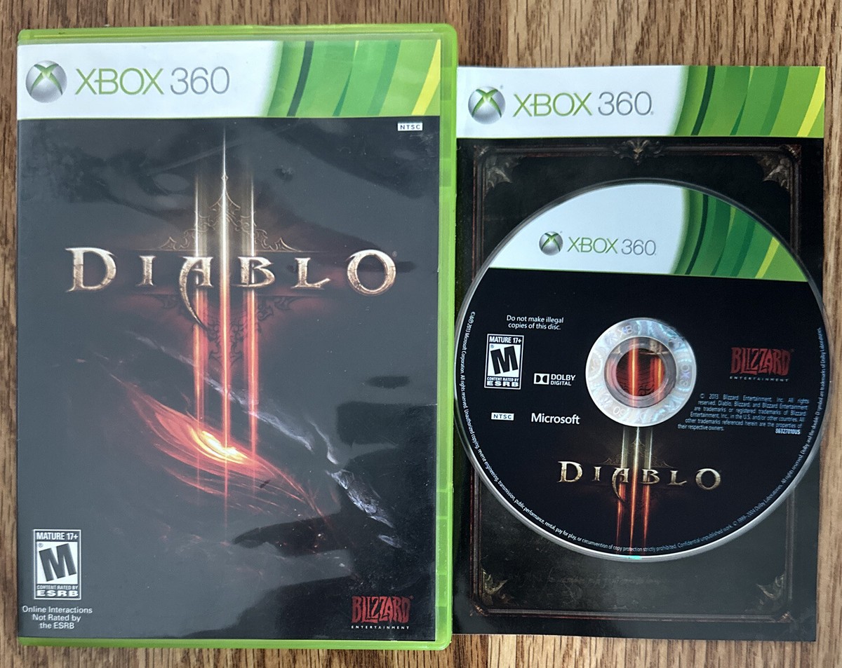 新品 未使用 DIABLO II 北米版 DIABLO 3 Microsoft XBOX 360 Complete PAL Game Very Good Condition