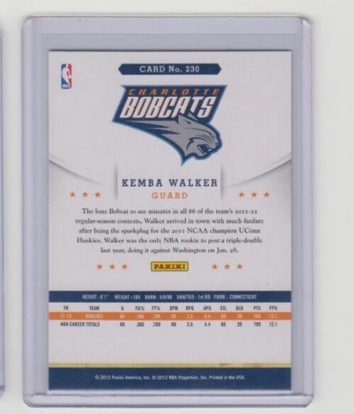 2012-13 NBA Hoops Kemba Walker Artist's Proof RC #230 - Image 2 of 2