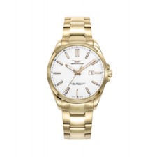 Reloj Sandoz Mujer Casuel Acero Dorado Zafiro 34mm Swiss Made 83000-07