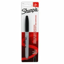 Sharpie Super Permanent Markers, Fine Point, Black, 12 pack