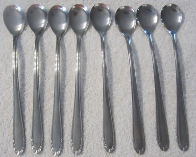 8,8.5'' ad set lot ice cream tea spoons,Aco Nobre Inox Meridional  Flatware, VTG