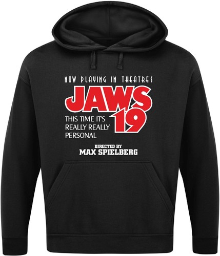 Felpa con cappuccio JAWS 19 divertente slogan geek nerd squalo ritorno al futuro uomo top - Foto 12 di 17