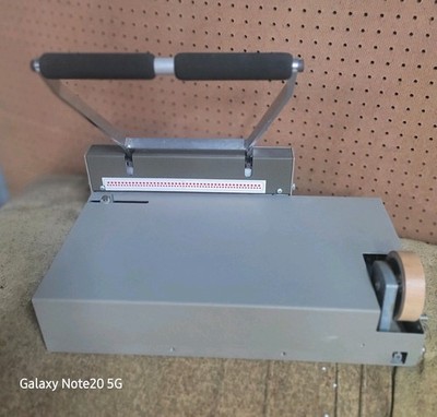 RHIN-O-TUFF Manual Punch Electric Coil Die 4:1 Binding Inserter Machine (READ)
