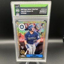 Topps 2022 Series 1 Cal Raleigh #T87C-16 1987 Chrome Silver Pack RC 10