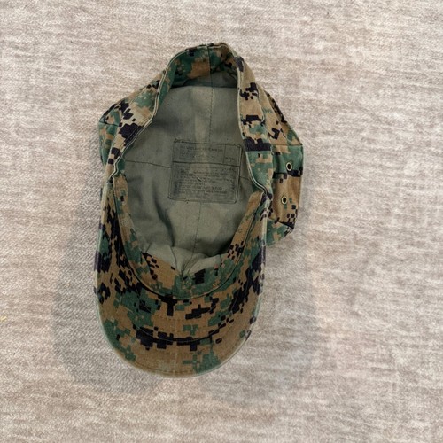 US Marine Corps Digital Camo Garrison Cap Military Hat MARPAT Woodland Medium - Picture 3 of 6