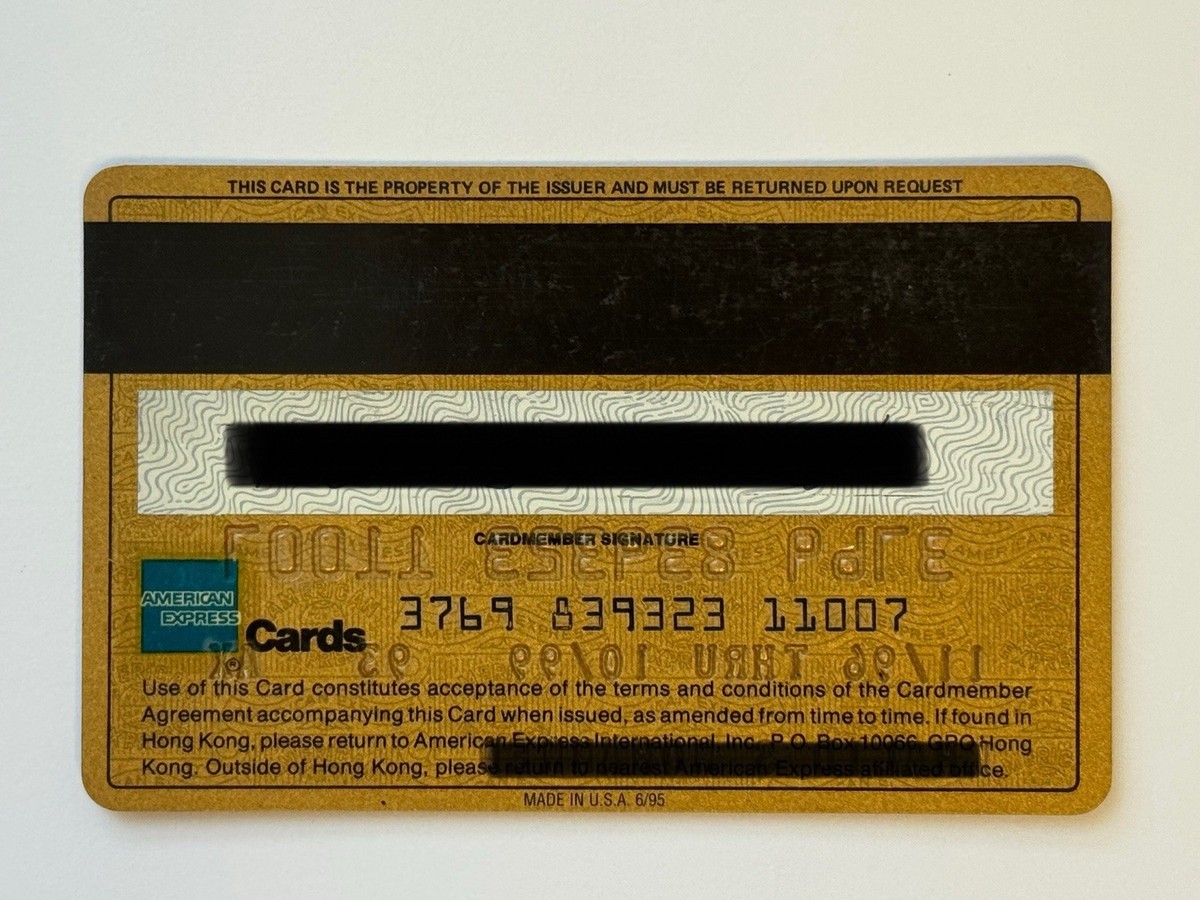 American Express Credit Card▪️1999 Expiration▪️Hong Kong