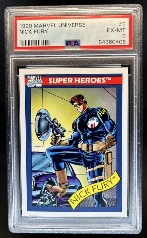 1990 Impel Marvel Universe Nick Fury #5 PSA 6