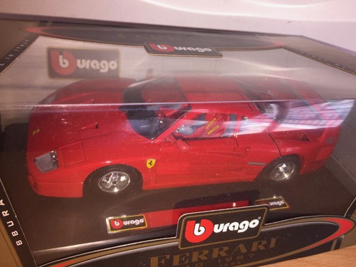 Bburago Burago 1:24 FERRARI F40 1987 ROSSA in Metallo cod. 1532 MIB - Imagen 2 de 5