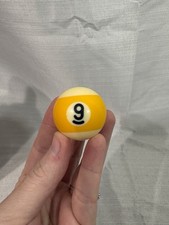 Replacement Mini Billiard Pool Ball 1.5" Ball Number 9 Striped Yellow