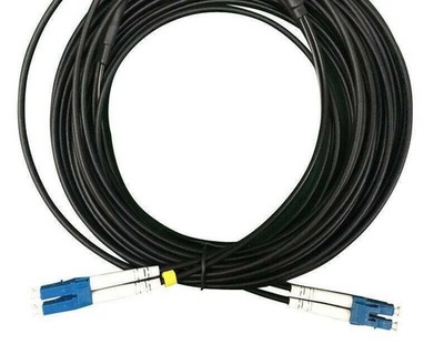 70M LC UPC to LC UPC Duplex Single Mode Black Armored PVC Fiber Patch Cord Cable