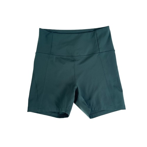 Girlfriend Collective High-Rise Bike Shorts – Teal Green, Recycled Fabric - M