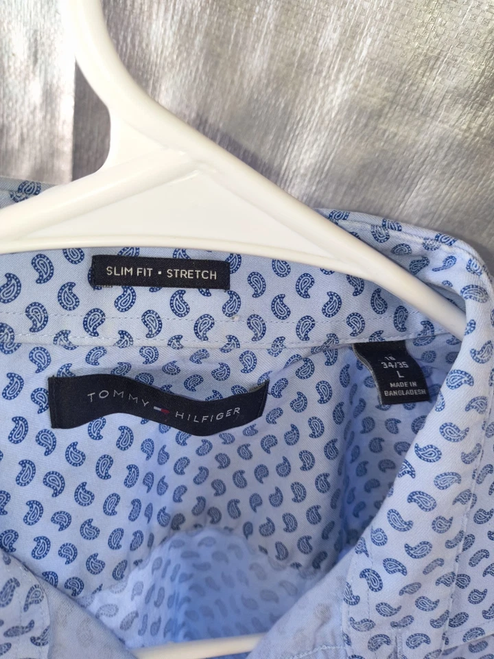 Tommy Hilfiger 男式 THFLEX 弹力修身棉质正装衬衫 -14.5-32/33  — 第 2/2 张图片