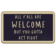 Funny Welcome Mat,Funny Non-Slip Door Mat Mats for Front Door Outdoor Bathroo...