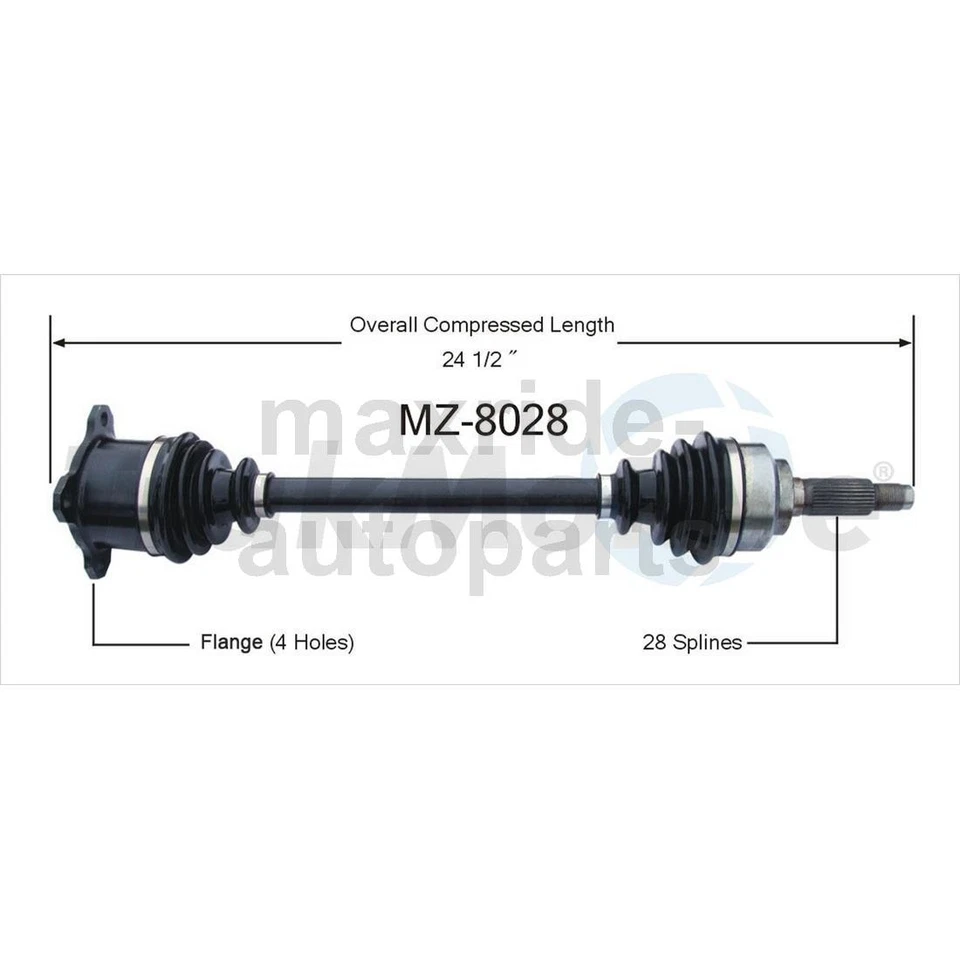 Junta de eje CV del lado del conductor del pasajero trasero compatible con Mazda RX-7 1986 1987 1988 1989 Foto 2 de 2