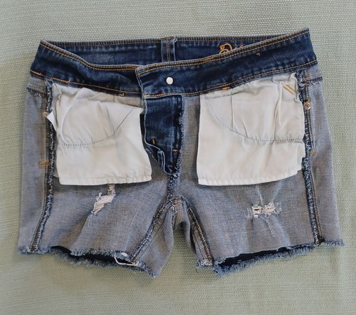 Pantalones Cortos de Jean Indigo Rein Corte Denim Envejecido Juniors Talla 5 Elastizados - Imagen 23 de 24